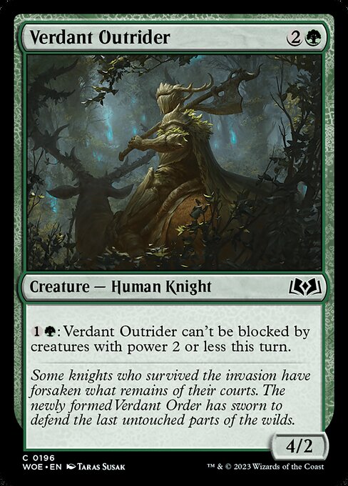 新緑の偵騎/Verdant Outrider [WOE] [FOIL]