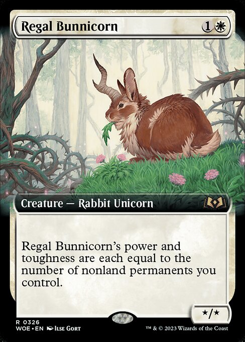 威厳あるバニコーン/Regal Bunnicorn [WOE-BF][拡張アート][FOIL]