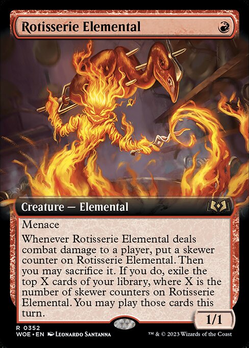 ロティサリーの精/Rotisserie Elemental [WOE-BF][拡張アート][FOIL]