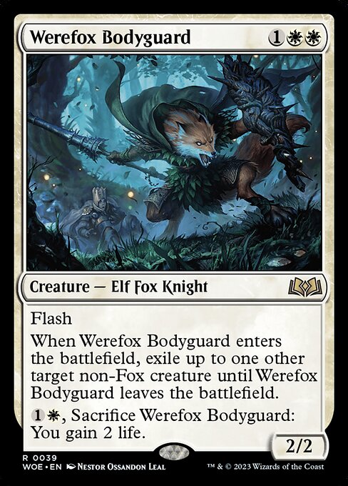 人狐のボディガード/Werefox Bodyguard [WOE] [FOIL]