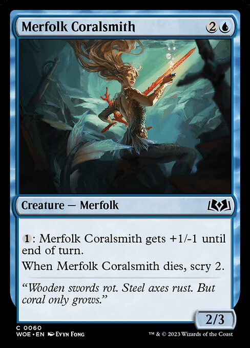 マーフォークの珊瑚鍛冶/Merfolk Coralsmith [WOE] [FOIL]