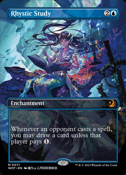 リスティックの研究/Rhystic Study [WOT][ボーダーレス] [FOIL]