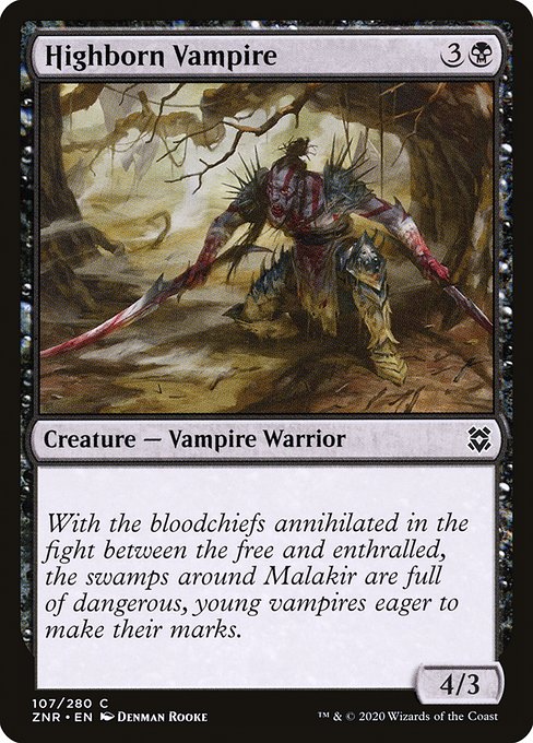 名門の吸血鬼/Highborn Vampire [ZNR] [FOIL]