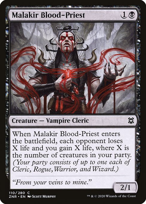 マラキールの血僧侶/Malakir Blood-Priest [ZNR] [FOIL]