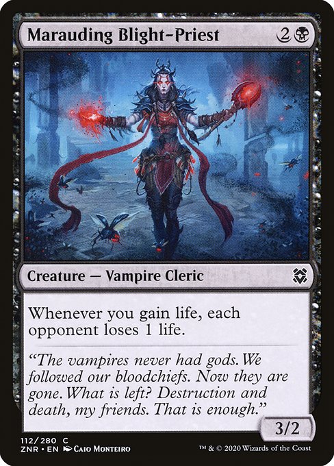 略奪する破戒僧/Marauding Blight-Priest [ZNR] [FOIL]