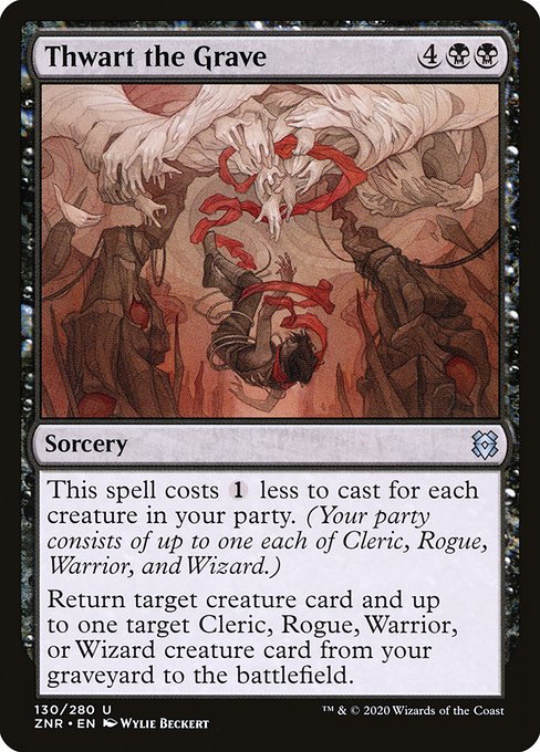 墓入りの妨害/Thwart the Grave [ZNR] [FOIL]