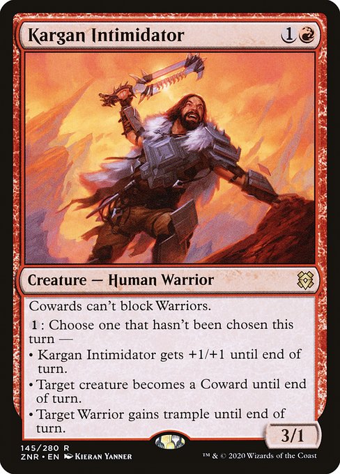 カルガの威嚇者/Kargan Intimidator [ZNR] [FOIL]