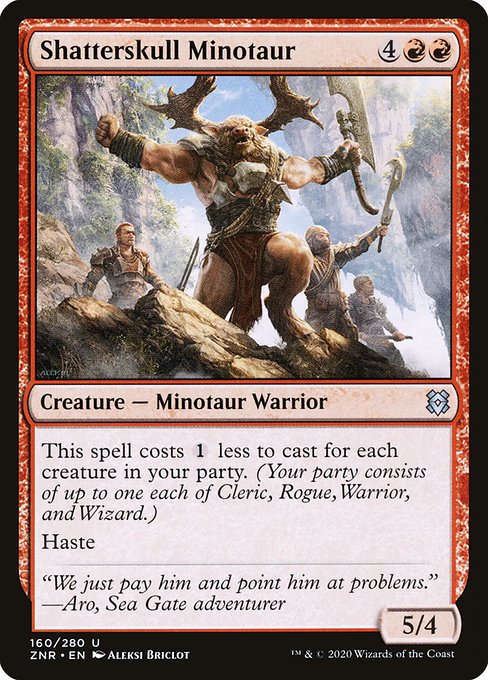 髑髏砕きのミノタウルス/Shatterskull Minotaur [ZNR] [FOIL]