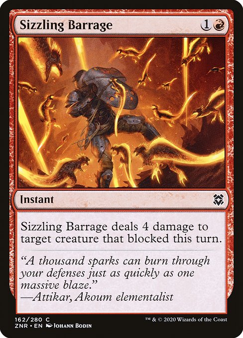 猛炎の連射/Sizzling Barrage [ZNR] [FOIL]