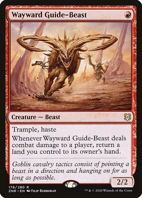 むら気な猛導獣/Wayward Guide-Beast [ZNR] [FOIL] [プレリリース]