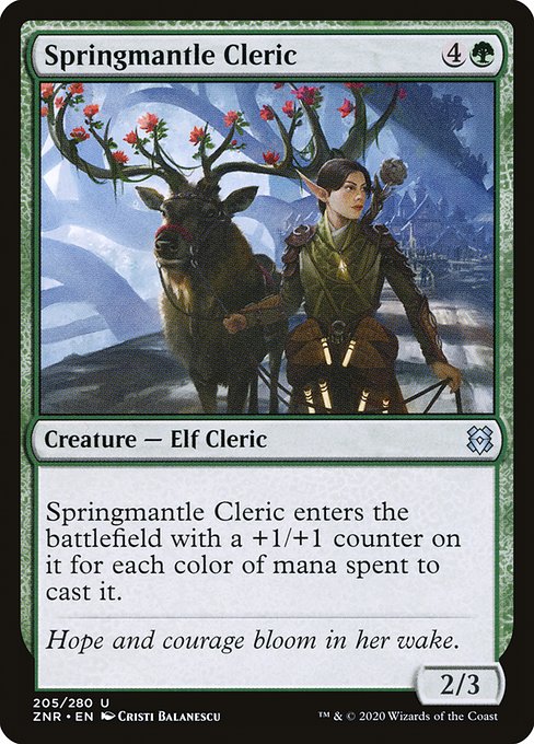 春衣の僧侶/Springmantle Cleric [ZNR] [FOIL]