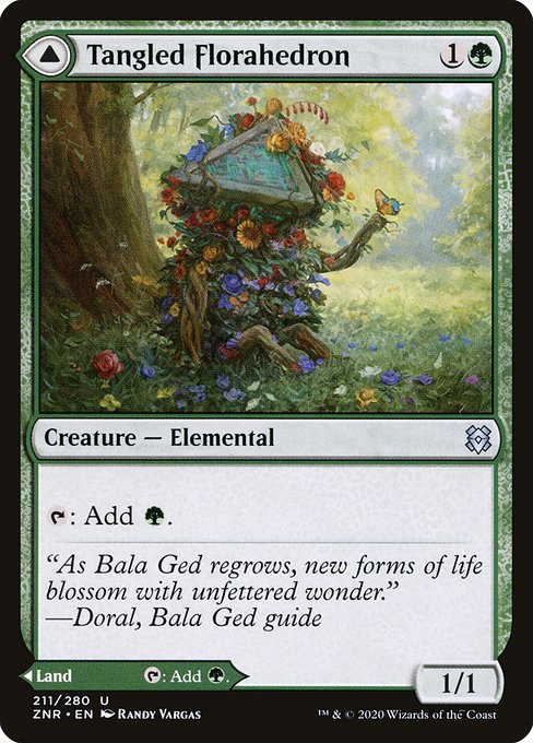 絡みつく花面晶体/Tangled Florahedron - 絡み谷/Tangled Vale [ZNR] [FOIL]
