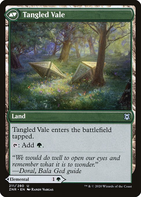 絡みつく花面晶体/Tangled Florahedron - 絡み谷/Tangled Vale [ZNR] [FOIL]