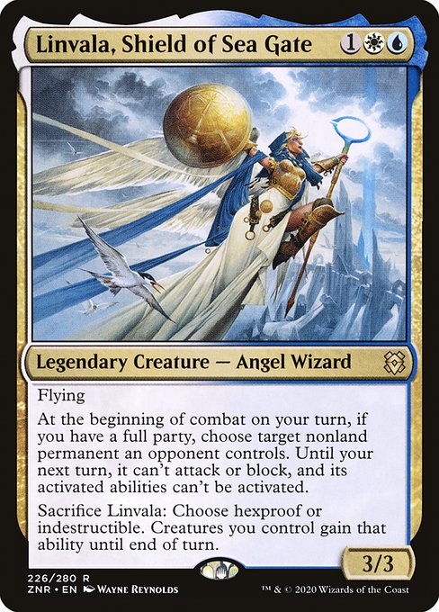 海門の擁護者、リンヴァーラ/Linvala, Shield of Sea Gate [ZNR] [FOIL] [プレリリース]