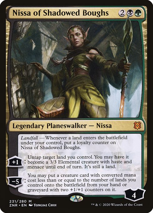 影さす太枝のニッサ/Nissa of Shadowed Boughs [ZNR] [FOIL]