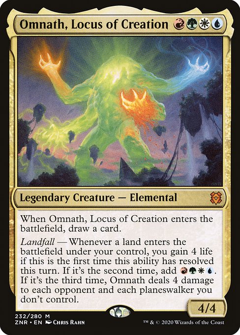 創造の座、オムナス/Omnath, Locus of Creation [ZNR] [FOIL]