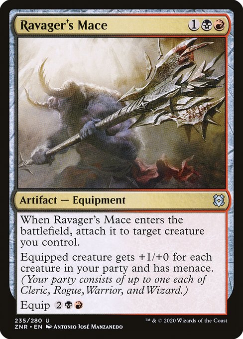 荒廃者の鎚鉾/Ravager's Mace [ZNR] [FOIL]