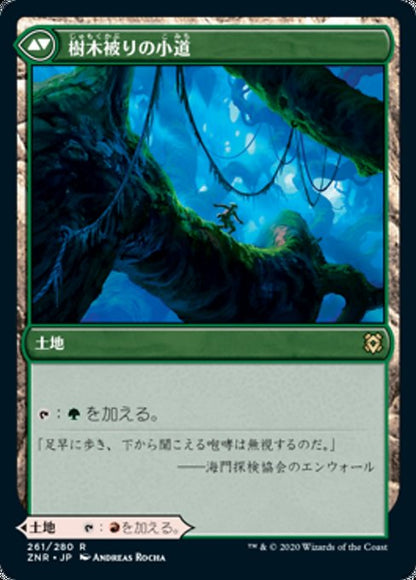 岩山被りの小道/Cragcrown Pathway - 樹木被りの小道/Timbercrown Pathway [ZNR] [FOIL] [プレリリース]