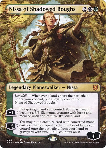 影さす太枝のニッサ/Nissa of Shadowed Boughs [ZNR-BF] [ボーダーレス版] [FOIL]