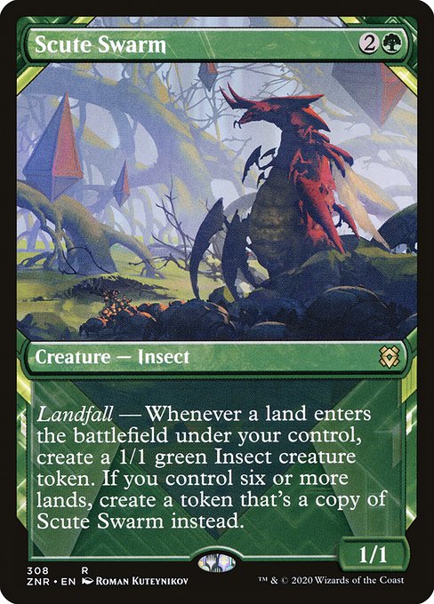 硬鎧の大群/Scute Swarm [ZNR-BF] [ショーケース] [FOIL]
