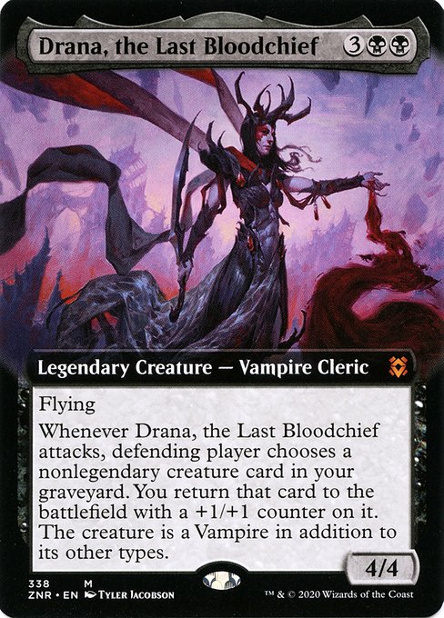 最後の血の長、ドラーナ/Drana, the Last Bloodchief [ZNR-BF] [拡張アート] [FOIL]