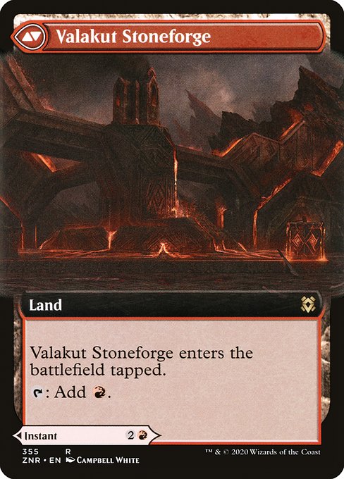 ヴァラクートの覚醒/Valakut Awakening - ヴァラクートの石鍛冶場/Valakut Stoneforge [ZNR-BF] [拡張アート] [FOIL]