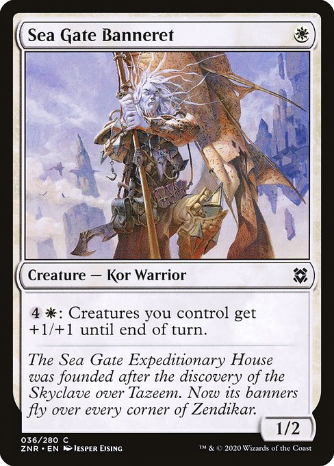 海門の旗騎士/Sea Gate Banneret [ZNR] [FOIL]