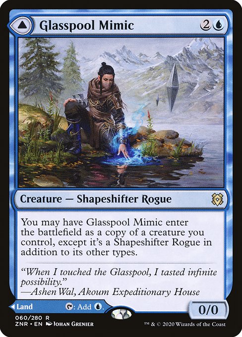 玻璃池のミミック/Glasspool Mimic - 玻璃池の岸/Glasspool Shore [ZNR] [FOIL] [プレリリース]