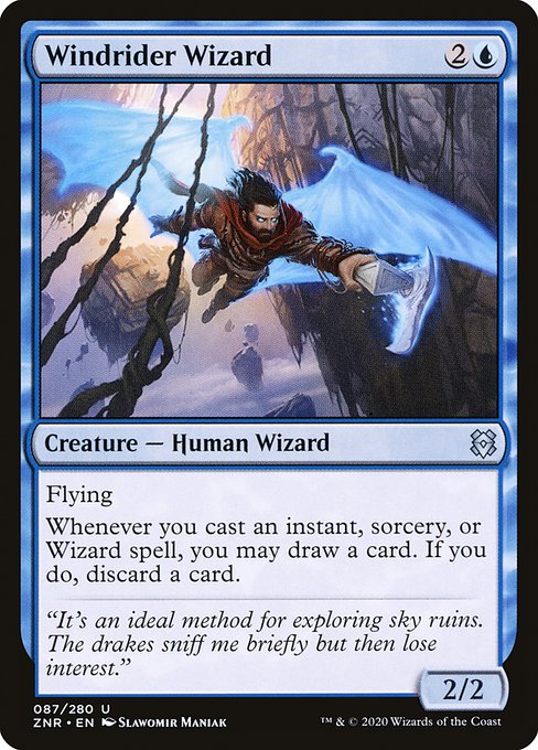 風乗りの魔術師/Windrider Wizard [ZNR]